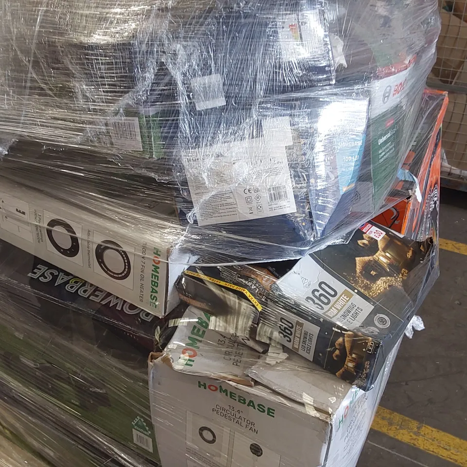 PALLET CONTAINING A LARGE QUANTITY OF ASSORTED UNCHECKED LAWN MOWERS AND OTHER ASSORTED PRODUCTS 