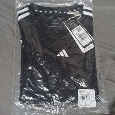 ADIDAS WOMEN'S AEROREADY TRAIN ESSENTIALS 3-STRIPES T-SHIRT, BLACK/WHITE - UK SIZE S
