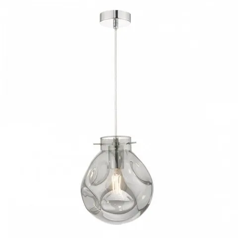 BOXED QUINN CHROME WIRE GLOBE LIGHT CELLING SHADE PENDANT LAMP