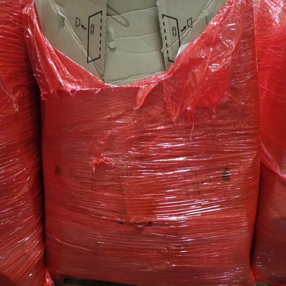 PALLET CONTAINING ASSORTED PRODUCTS INCLUDING CHARGING STATION, ACOUSTIC FOLDED PANEL, CAMPING STOOL, COMBINATION STEERING WHEEL LOCK & RETRACTABLE  SAFTEY GATE