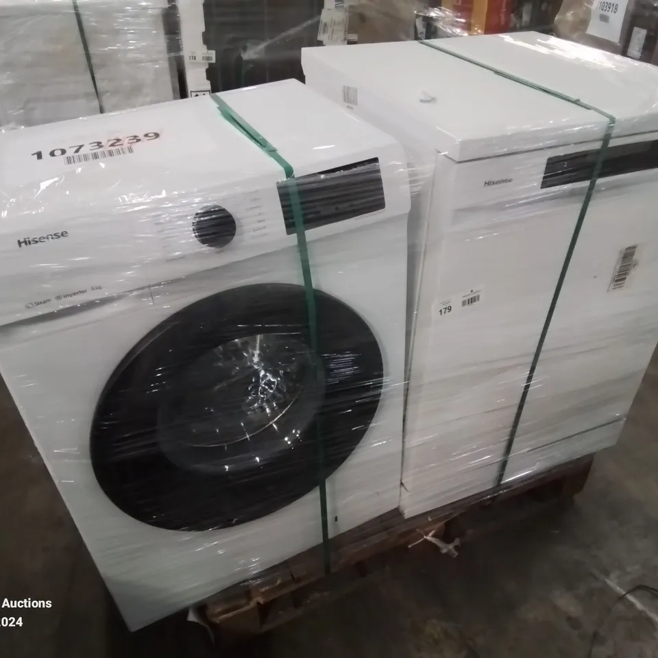 PALLET OF APPROXIMATELY 4 UNPROCESSED RAW RETURN WHITE GOODS TO INCLUDE;