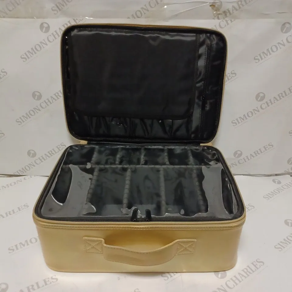 MADE BY MITCHELL LARGE METALLIC GOLD COLOUR SUITCASE