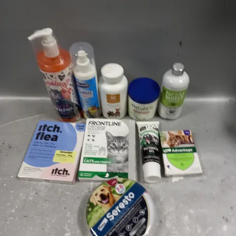 APPROXIMATELY 25 ASSORTED PET CARE PRODUCTS TO INCLUDE BUGALUGS SHAMPOO, SERESTO FLEA CONTROL, FRONTLINE PLUS ETC - COLLECTION ONLY