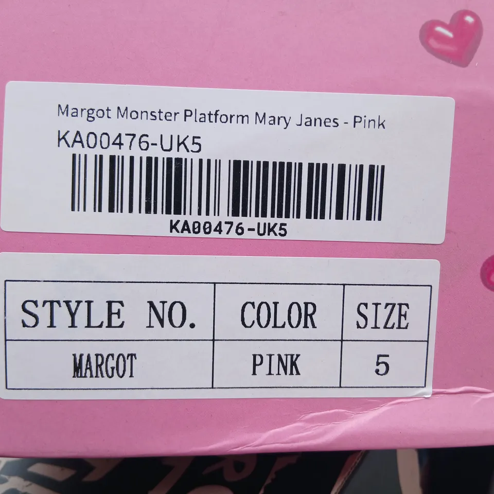 KOI MARGOT MONSTER PLATFORM MARY JANES – PINK, UK5