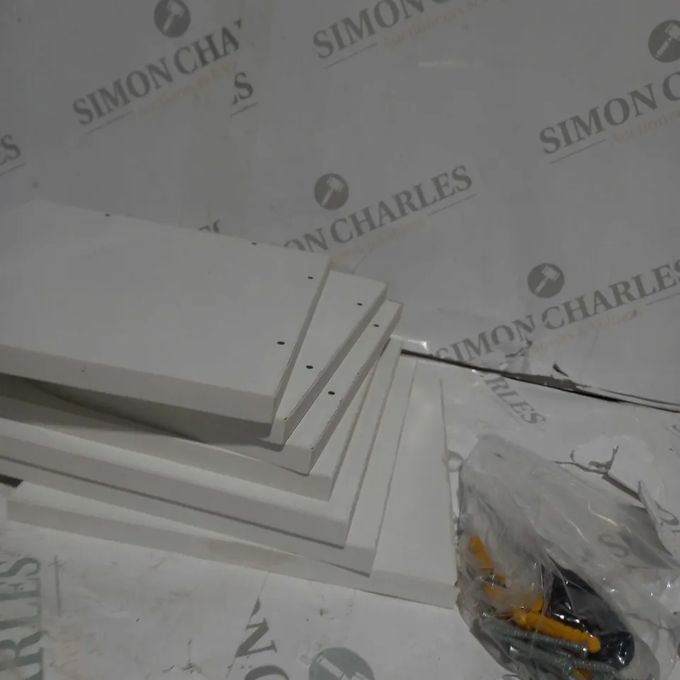 BOXED WHITE 3 TIER WALL SHELF 