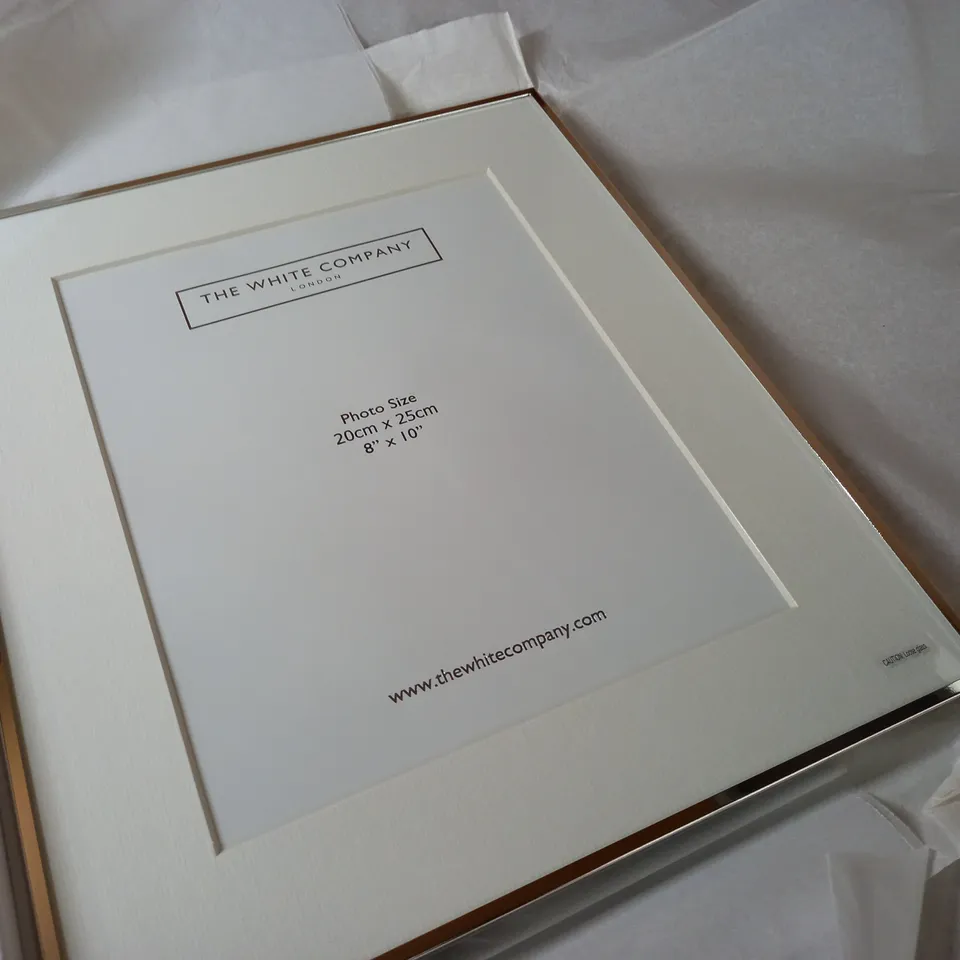 BOXED THE WHITE COMPANY FINE SILVER FRAME - 8X10"