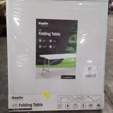 BOXED KEPLIN GARDEN 6FT FOLDING TABLE