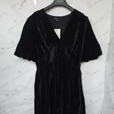 NOBODYS CHILD STARLIGHT VELVET BUBBLE HEM MINI DRESS - BLACK SIZE 16