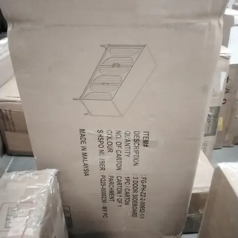 BOXED 3 DOOR SIDE BOARD