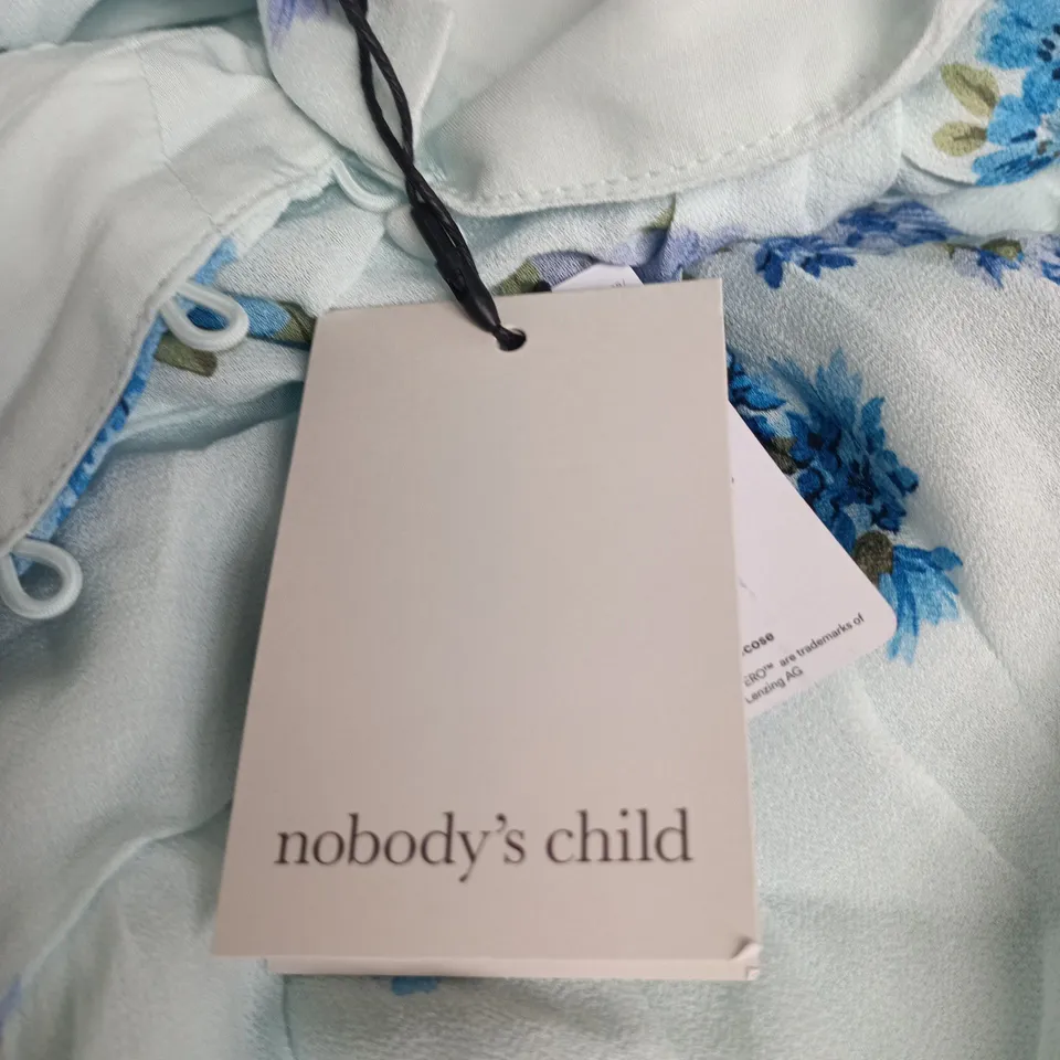 NOBODY'S CHILD PETITE LUNA MIDAXI DRESS – BLUE FLORAL, UK 12 (EU 40)