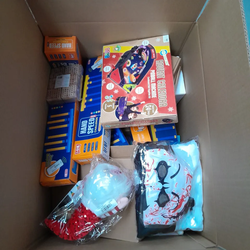 LARGE BOX OF ASSORTED TOYS AND GAMES 