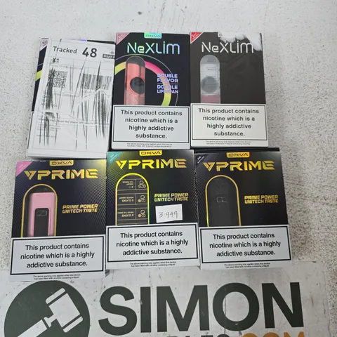 APPROXIMATELY 20 ASSORTED OXVA E-CIG PRODUCTS AND ACCESSORIES IN VARIOUS COLOURS, SHAPES AND SIZES