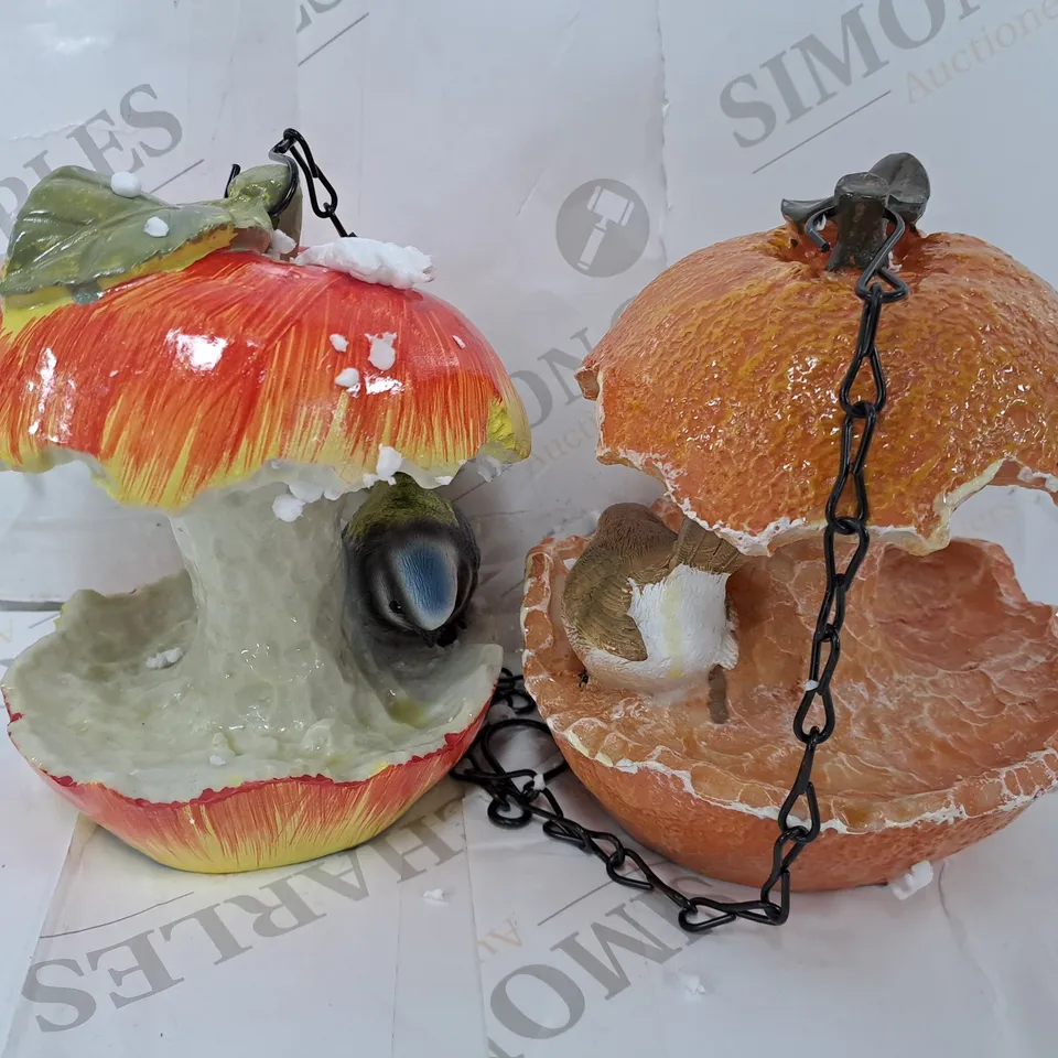 2 OUTDOOR FRUIT DECOR PIECES