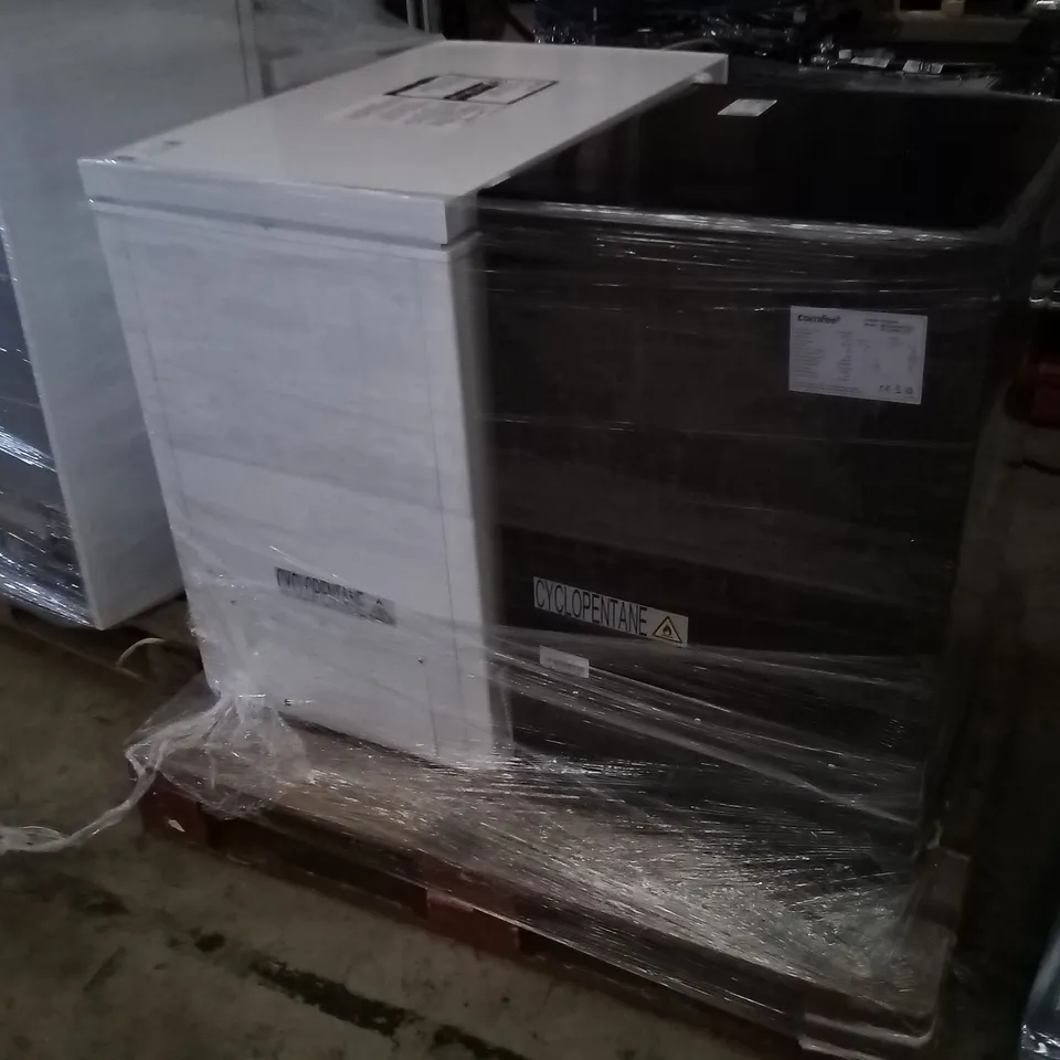 COMFEE 142L FREESTANDING BLACK CHEST FREEZER BLACK AND RUSSELL HOBBS RH198CF3003 198L CHEST FREEZER WHITE
