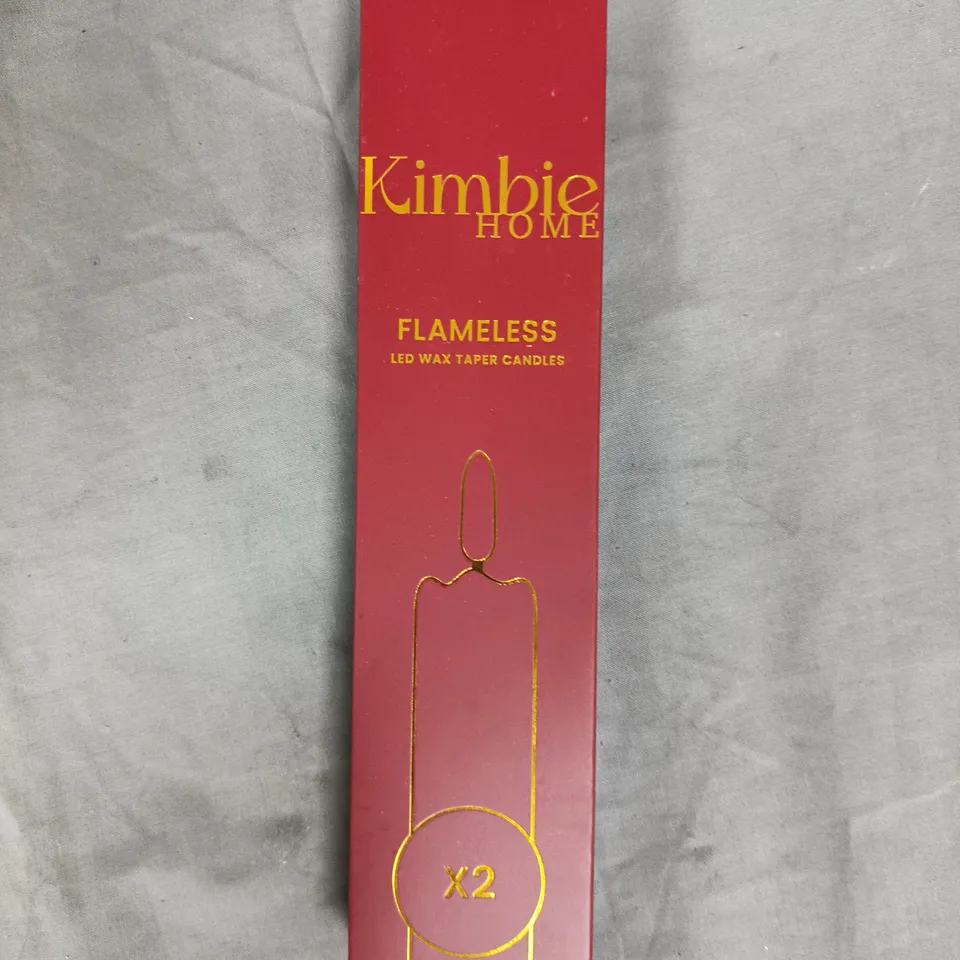 KIMBIE HOME FLAMELESS LED WAX TAPER CANDLES 