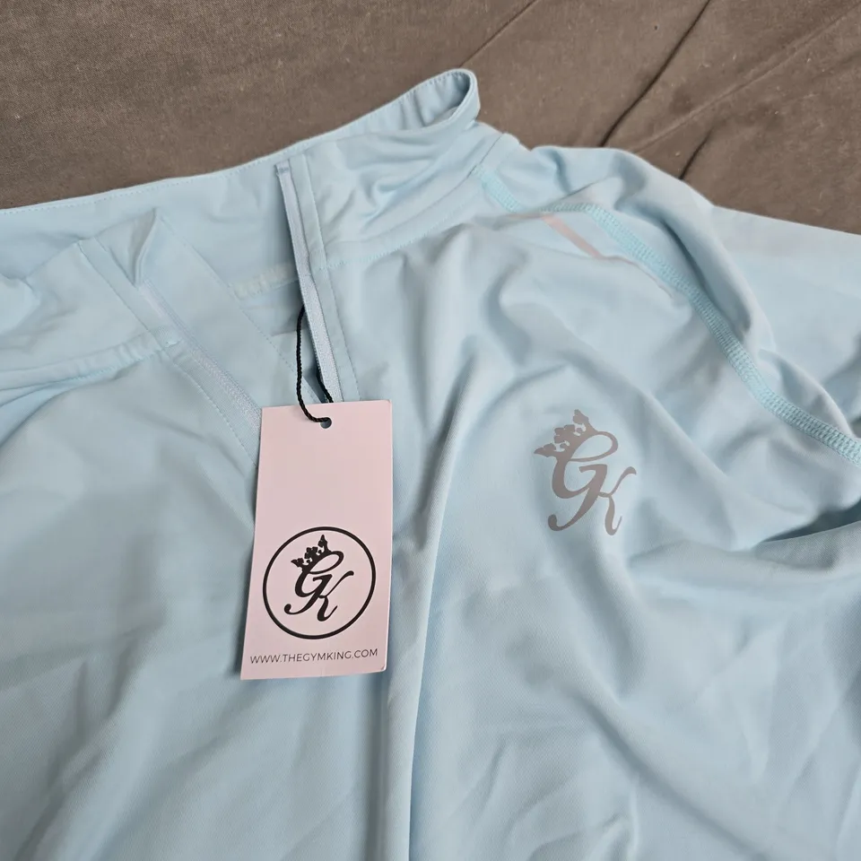 GYM KING LIGHT BLUE TRAINING JACKET – MEN'S, GK LOGO - XL