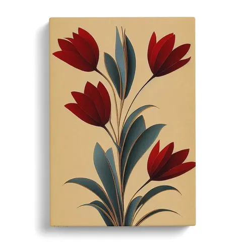 BOXED STUPENDOUS FLOWERS - WRAPPED CANVAS GRAPHIC ART