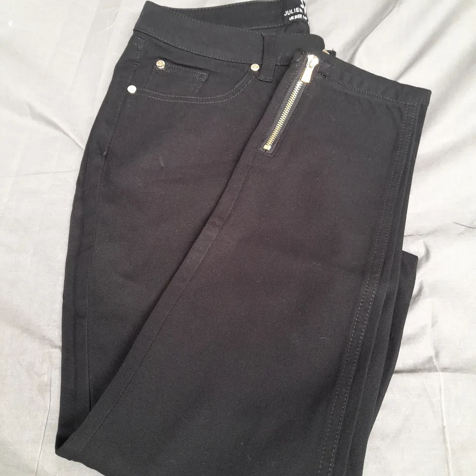 JULIEN MCDONALD LADIES CROPPED JEANS BLACK SIZE 14