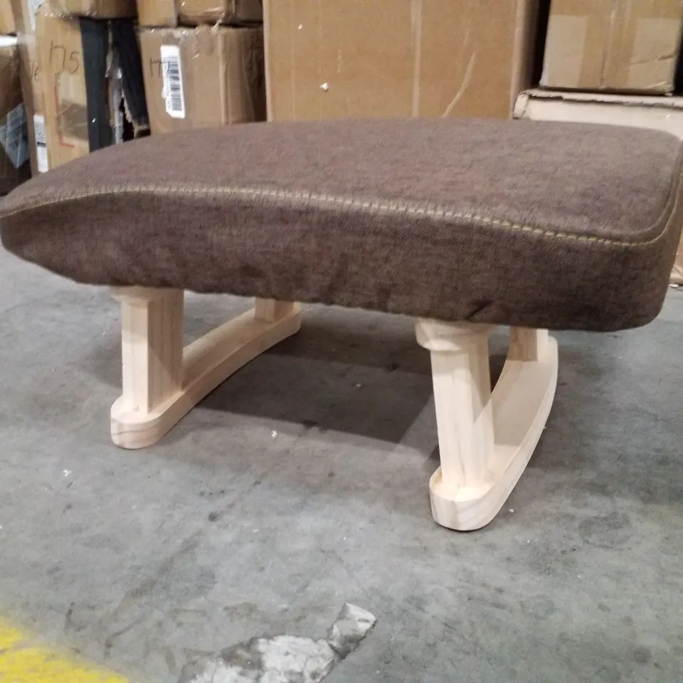 BOXED BROWN FABRIC STOOL