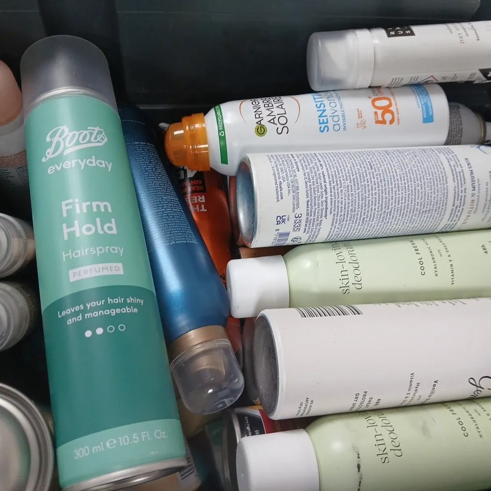 APPROXIMATELY 15 ASSORTED AEROSOLS TO INCLUDE RITUALS FOAMING SHOWER GEL, BOOTS EVERYDAY FIRM HOLD, GEM 48H PROTECT, ETC - COLLECTION ONLY