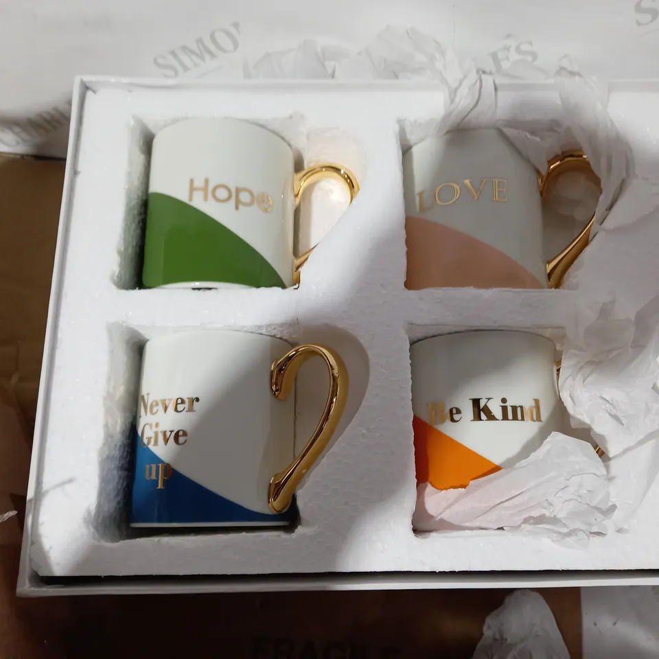BUNDLEBERRY BY AMANDA HOLDEN SET OF INSPIRATION QUOTE MUGS