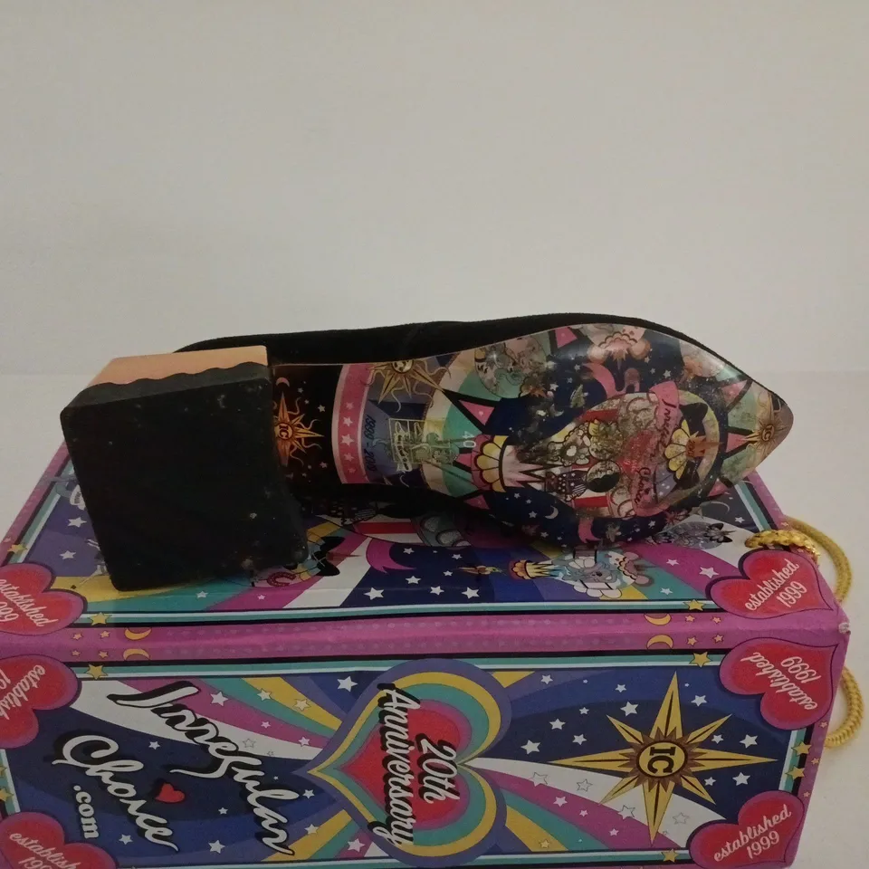 IRREGULAR CHOICE SQUARE DANCE BLACK SIZE 40 BOXED