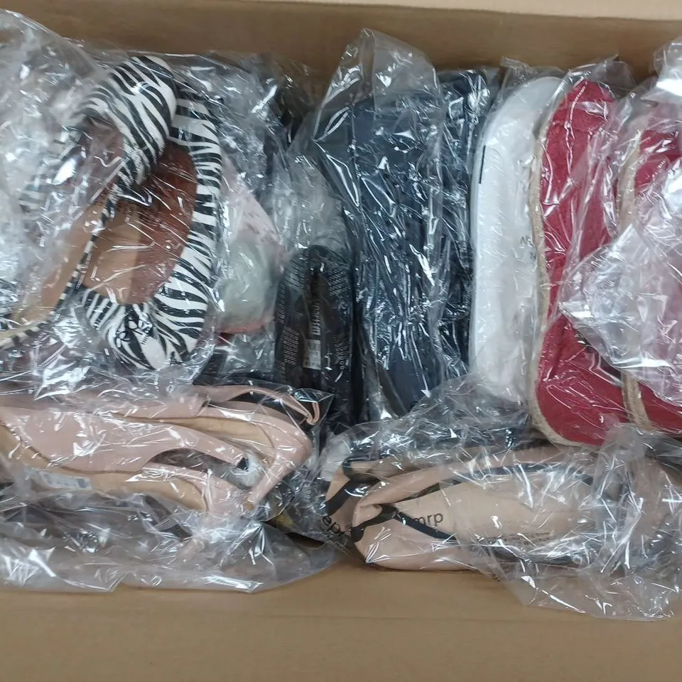 APPROXIMATELY 15 ASSORTED WOMENS PAIRS OF SHOES IN VARIOUS COLOURS, STYLES, AND SIZES