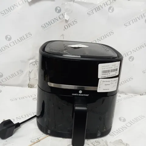 BOXED COOK'S ESSENTIALS 4L AIR FRYER IN BLACK