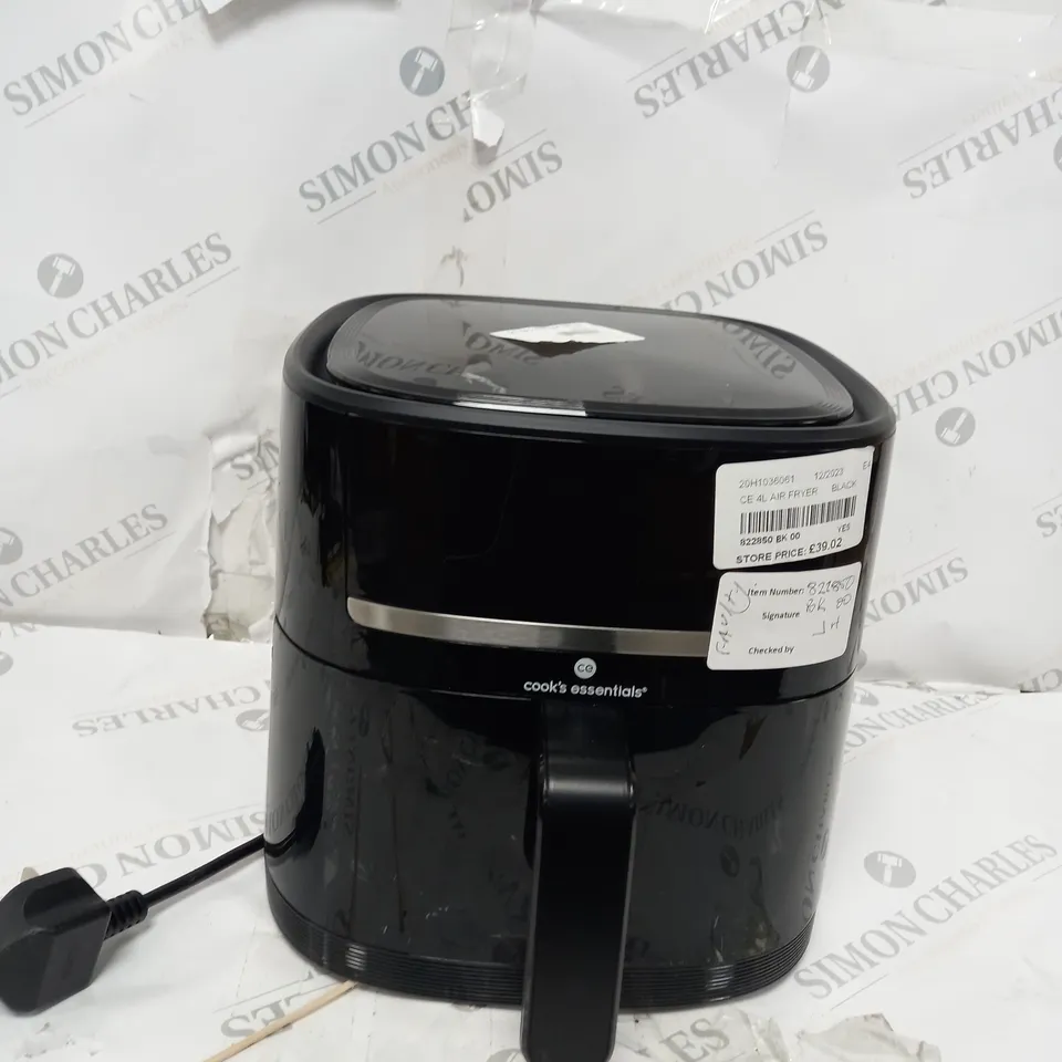 BOXED COOK'S ESSENTIALS 4L AIR FRYER IN BLACK