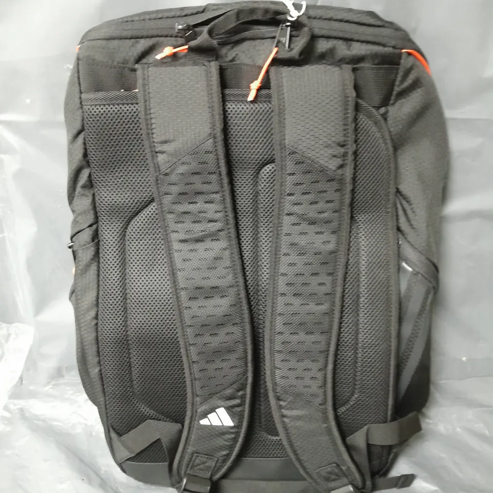 ADIDAS PROTOUR BACKPACK IN BLACK/ORANGE