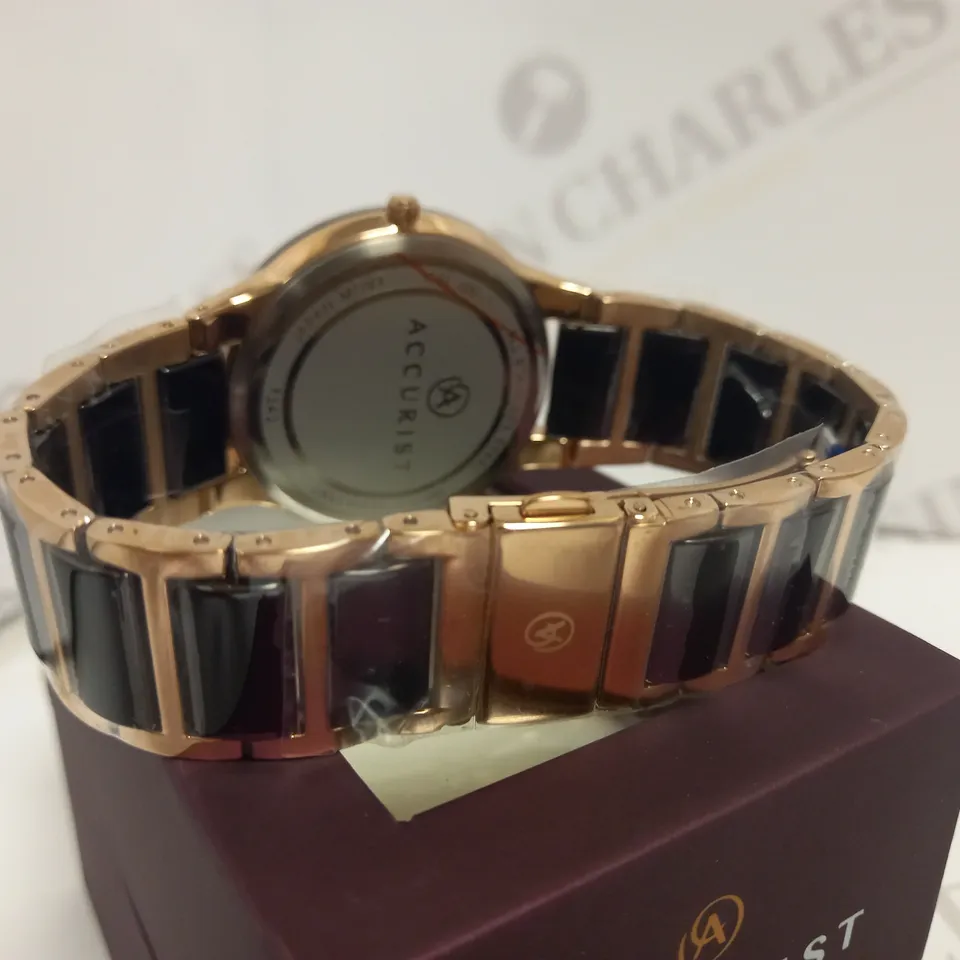 ACCURIST DIAMOND MEN'S TWO TONE CERAMIC WATCH RRP £240