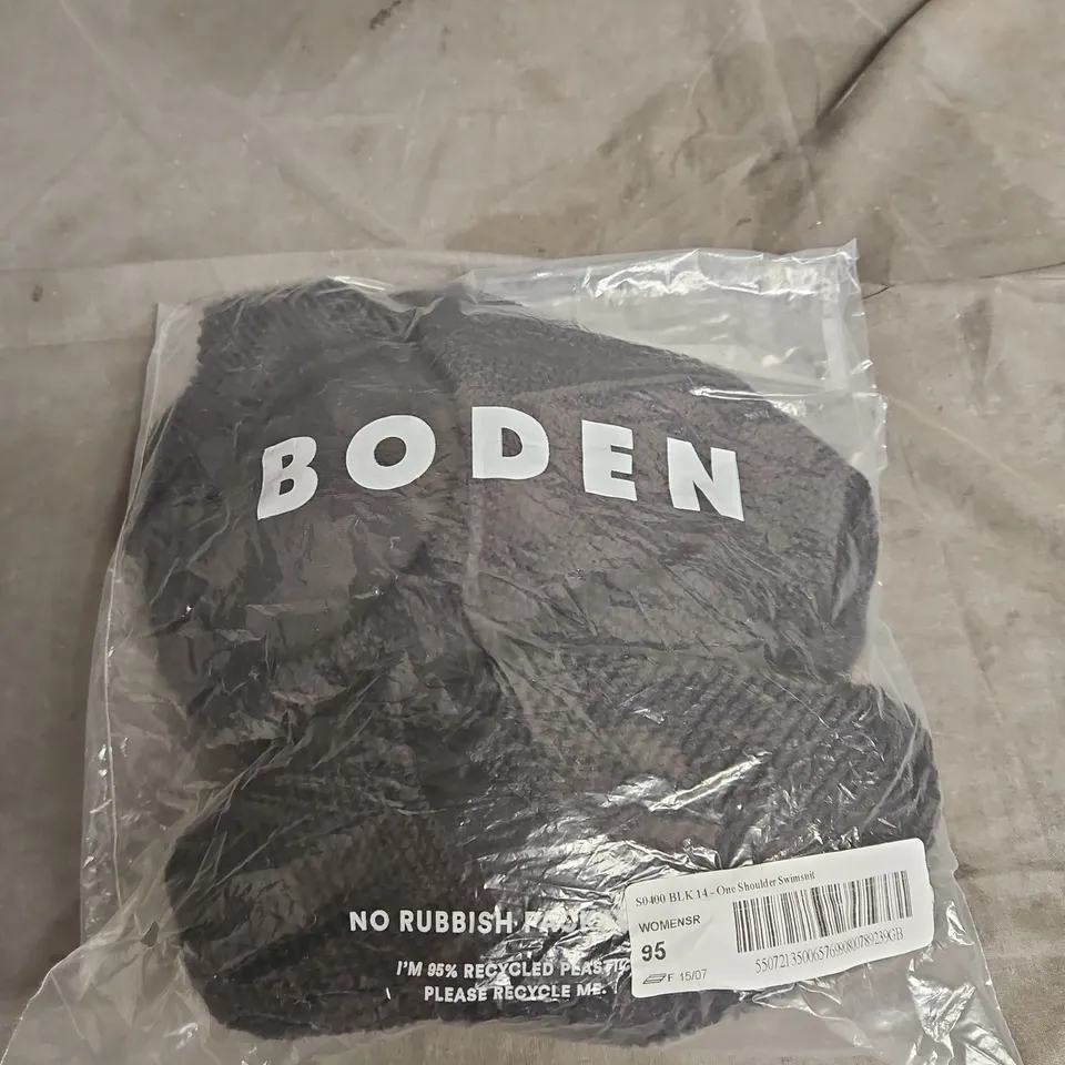 BODEN WOMEN'S ONE-SHOULDER SWIMSUIT – BLACK, UK SIZE 14