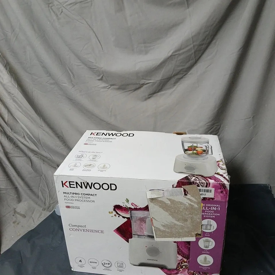 KENWOOD MULTIPRO COMPACT ALL-IN-ONE SYSTEM FOOD PROCESSOR – BOXED