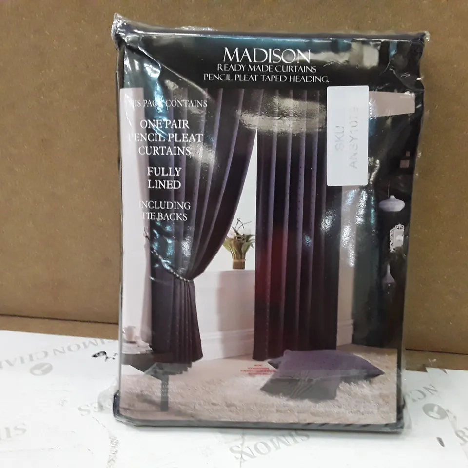 BRAND NEW MADISON READY MADE PENCIL PLEAT CURTAINS- 229CM X 229CM (NAVY)