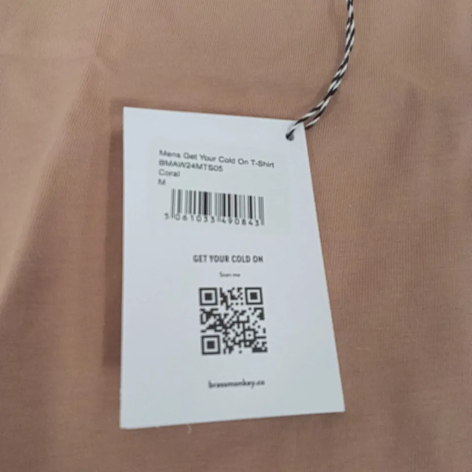 GET YOUR COLD ON T-SHIRT – CORAL, M (MEN) APPROXIMATELY 23