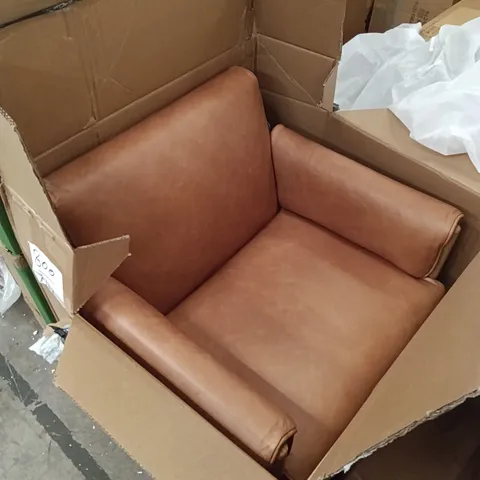 BOXED ARMCHAIR - LIGHT BROWN (1 BOX)