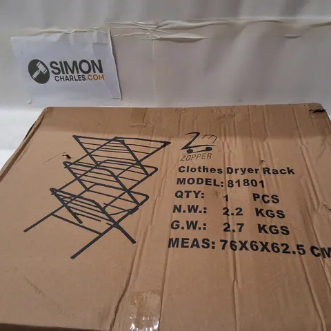 ZOPPER CLOTHES DRYER RACK – MODEL 81801 (BOXED)