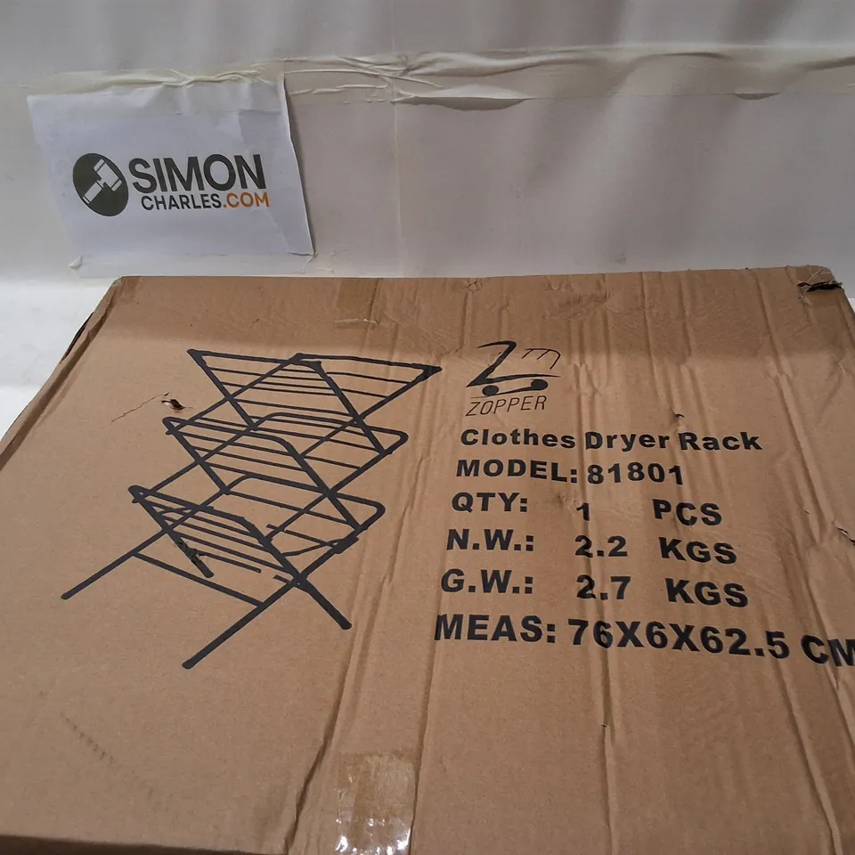 ZOPPER CLOTHES DRYER RACK – MODEL 81801 (BOXED)