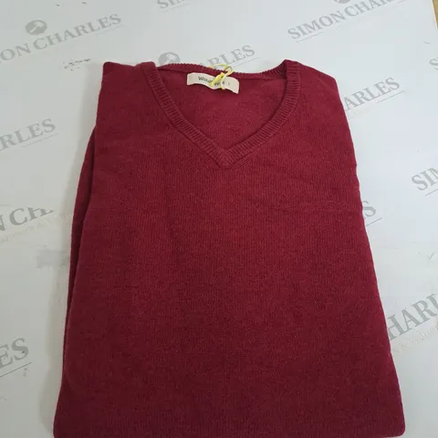 WOOLOVERS V NECK JUMPER SIZE L