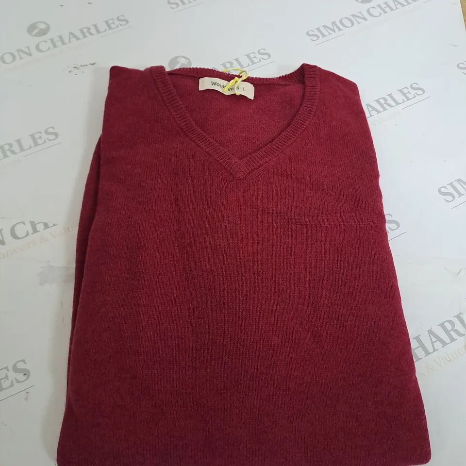 WOOLOVERS V NECK JUMPER SIZE L
