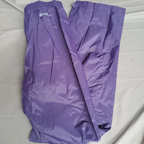 MOUNTAIN WAREHOUSE PAKKA WOMENS LIGHTWEIGHT WATERPROOF OVER TROUSER IN PURPLE SIZE 10