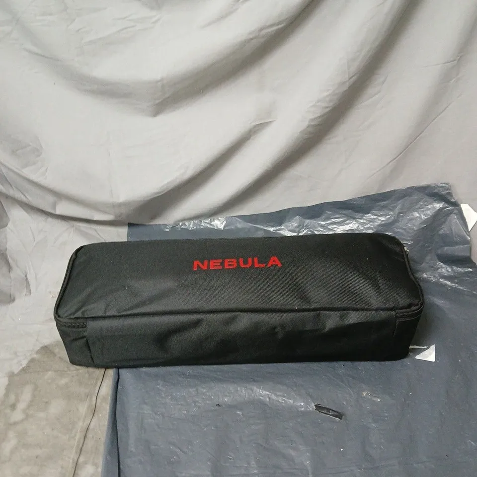 NEBULA 100 INCH OUTDOOR PROJECTOR SCREEN WITH GUIDE, IN BLACK CARRY CASE