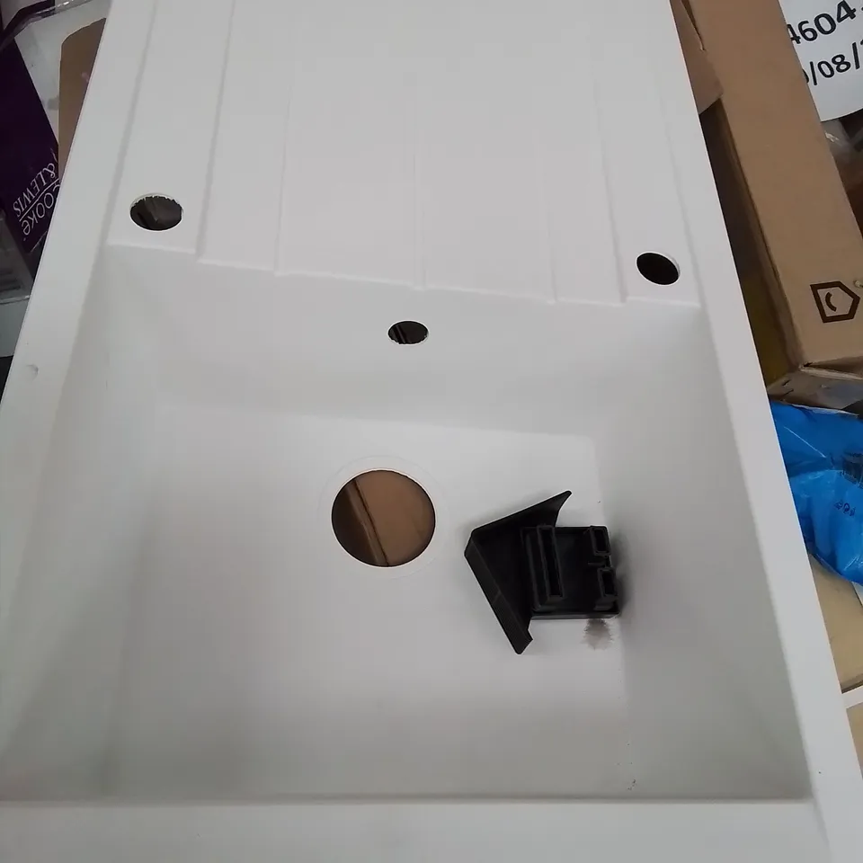 COOKE & LEWIS ISING SINGLE BOWL REVERSIBLE WHITE COMPOSITE SINK & DRAINER