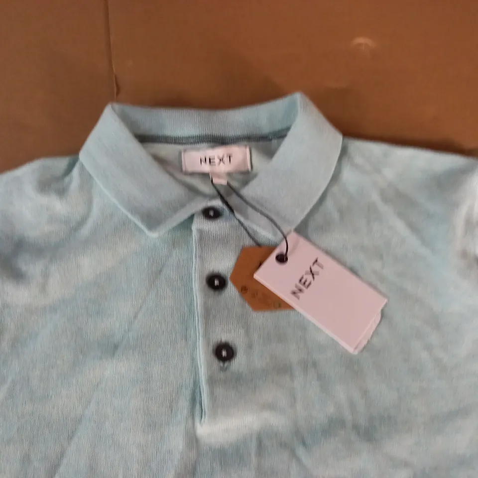 NEXT SEA BLUE POLO SHIRT - S