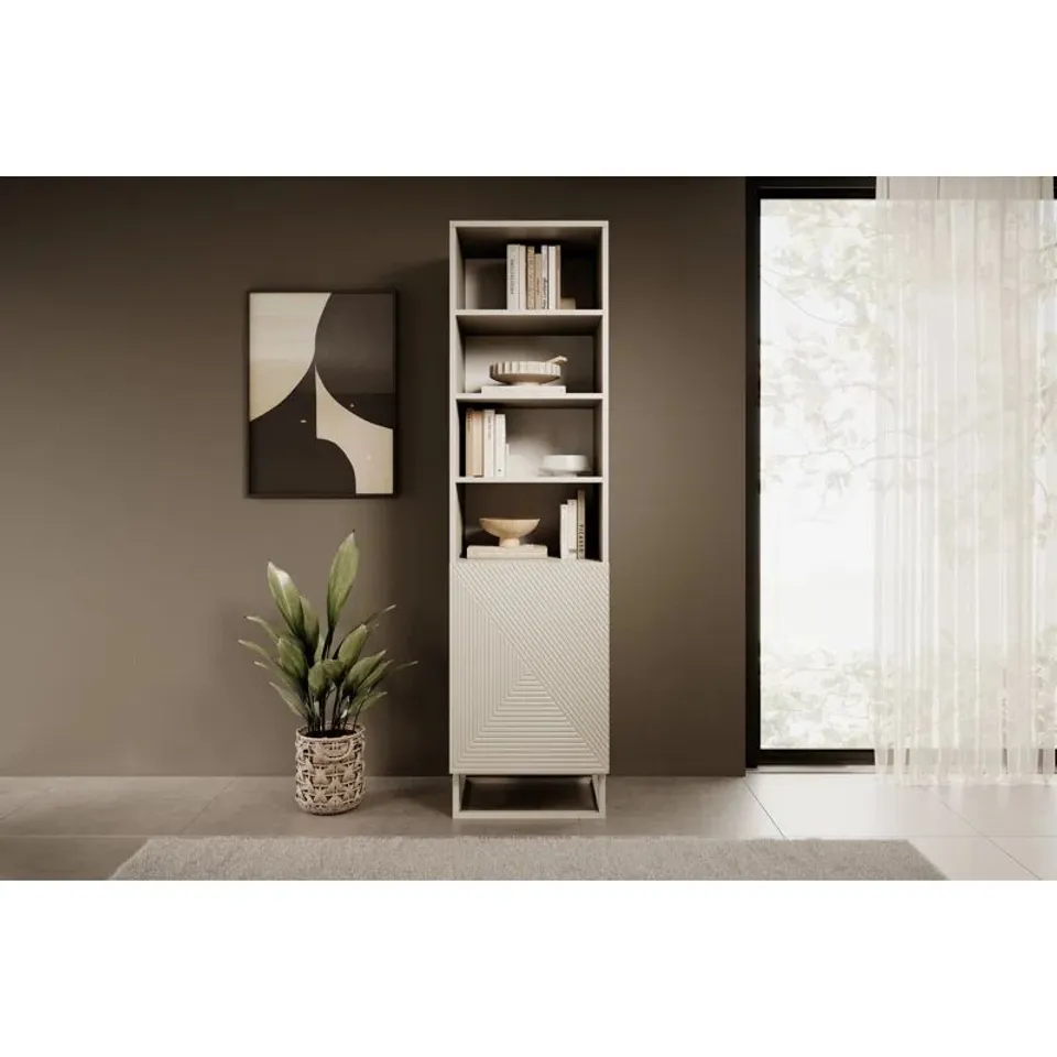 BOXED AZJON 190cm H x 50cm W STANDARD BOOKCASE (2 BOXES)