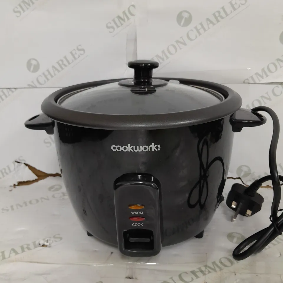 BOXED COOKWORKS BLACK RICE COOKER 