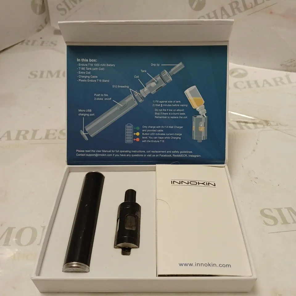 BOXED INNOKIN ENDURA T18E VAPING SYSTEM.