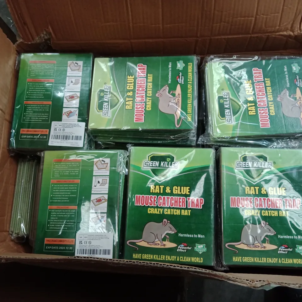 GREEN KILLER RAT & GLUE MOUSE CATCHER TRAP – SET OF 6 BOXED TRAPS