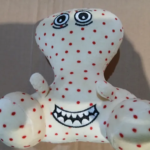 KOI PLUSH TOY – WHITE WITH RED POLKA DOTS, CARTOON FACE 