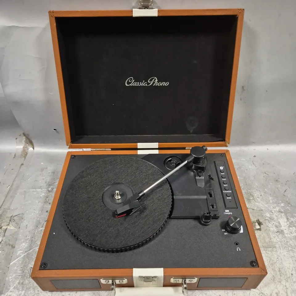 LENCO CLASSIC PHONO TURNTABLE WITH BLUETOOTH RECEPTION AND BUILT-IN SPEAKERS